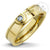 แหวนสแตนเลส สำหรับผู้หญิง ดีไซน์แหวนคู่ ตกแต่งเพชร CZ สลักคำว่า "LOVE" รุ่น 555-R068 - แหวนผู้หญิง