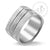 แหวนสแตนเลส ทรงสี่เหลี่ยม ผิว Sand Dust ดีไซน์ Unisex รุ่น MNC-R360 - แหวนผู้หญิง แหวนผู้ชาย