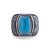 แหวนสแตนเลส สลักลวดลายเท่ห์ หัวแหวนตกแต่งด้วยเพชรพลอย รุ่น MNC-R913 - แหวนผู้ชาย แหวนแฟชั่น