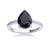 แหวนเงินแท้ หัวแหวนประดับด้วยเพชรทรงหยดน้ำ ดีไซน์เรียบหรู รุ่น MD-SLR045 - แหวนผู้หญิง แหวนสวยๆ