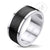 แหวน สแตนเลสสตีล - แหวนผู้ชาย และ แหวนผู้หญิง ดีไซน์สวยกัดลาย MNR-323T-A (สี สตีล)