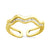 แหวนแฟชั่นผู้หญิง รูปคลื่น ประดับด้วยเพชร CZ ดีไซน์คลาสสิค รุ่น MNC-BRR010 - แหวนสวยๆ
