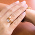 แหวน สแตนเลสสตีลแท้ ดีไซน์เกลียวเก๋ๆ ประดับเพชร CZ และมุกเทียม รุ่น MNC-R853 - แหวนผู้หญิง แหวนแฟชั่นผู้หญิง แหวนสวยๆ